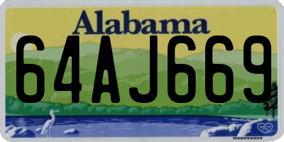 AL license plate 64AJ669