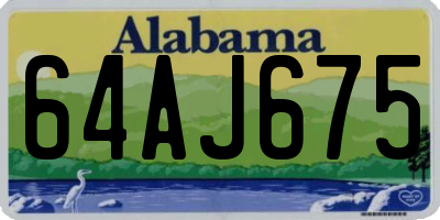 AL license plate 64AJ675