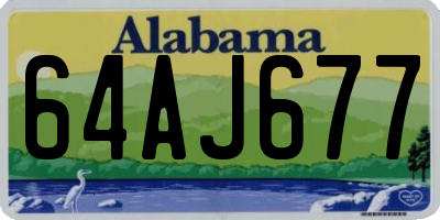 AL license plate 64AJ677