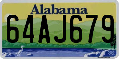 AL license plate 64AJ679