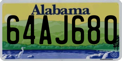 AL license plate 64AJ680