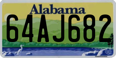 AL license plate 64AJ682