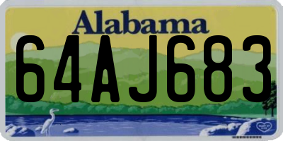 AL license plate 64AJ683