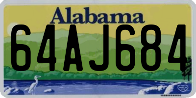 AL license plate 64AJ684