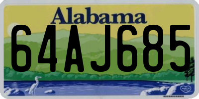 AL license plate 64AJ685