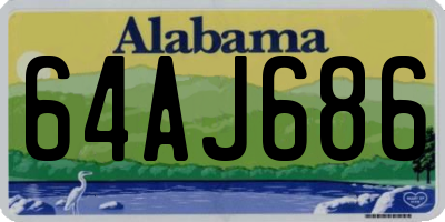 AL license plate 64AJ686