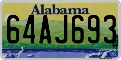 AL license plate 64AJ693