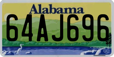 AL license plate 64AJ696