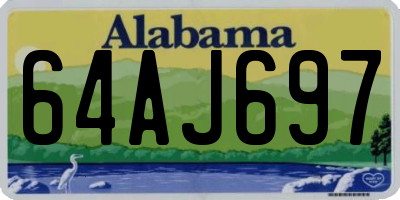 AL license plate 64AJ697