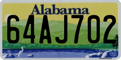 AL license plate 64AJ702