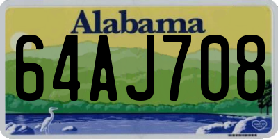 AL license plate 64AJ708