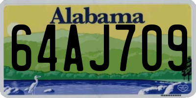 AL license plate 64AJ709