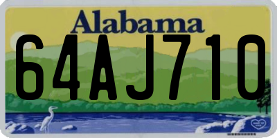 AL license plate 64AJ710