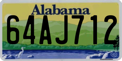 AL license plate 64AJ712