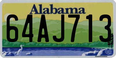 AL license plate 64AJ713