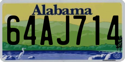 AL license plate 64AJ714