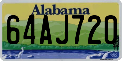 AL license plate 64AJ720