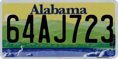 AL license plate 64AJ723