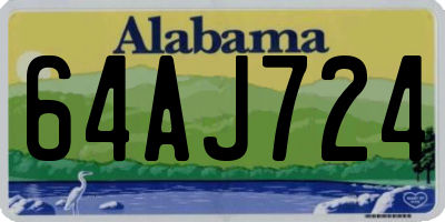 AL license plate 64AJ724