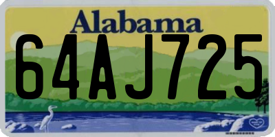 AL license plate 64AJ725