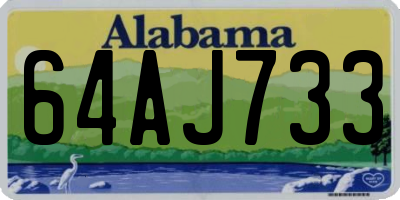 AL license plate 64AJ733