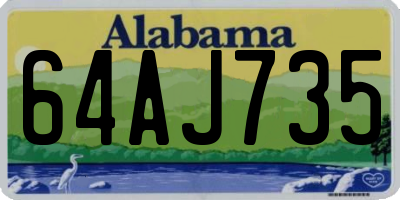 AL license plate 64AJ735
