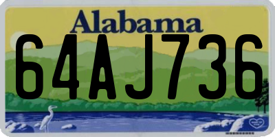 AL license plate 64AJ736