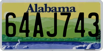 AL license plate 64AJ743