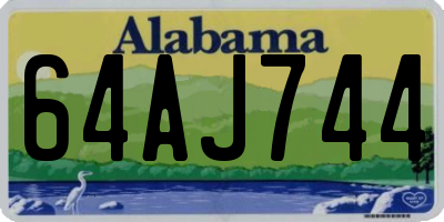 AL license plate 64AJ744