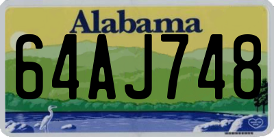 AL license plate 64AJ748