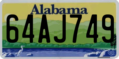 AL license plate 64AJ749