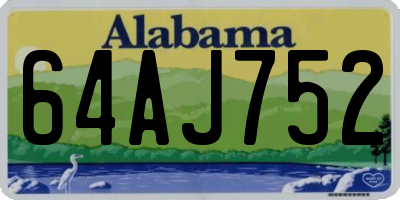 AL license plate 64AJ752