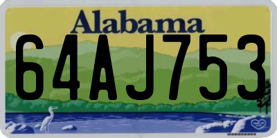 AL license plate 64AJ753