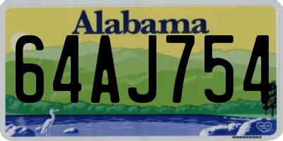 AL license plate 64AJ754