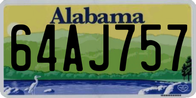AL license plate 64AJ757