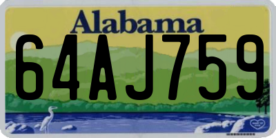 AL license plate 64AJ759