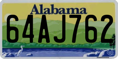 AL license plate 64AJ762