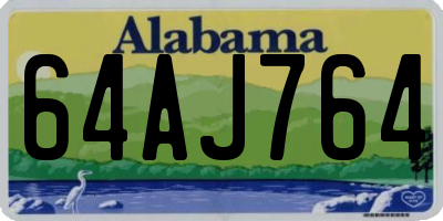 AL license plate 64AJ764