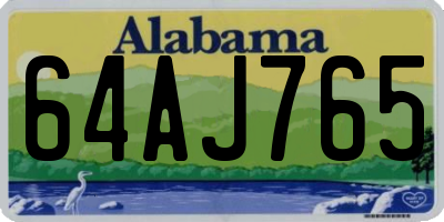 AL license plate 64AJ765