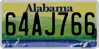 AL license plate 64AJ766