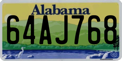 AL license plate 64AJ768
