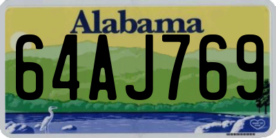 AL license plate 64AJ769