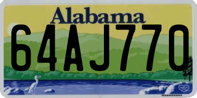 AL license plate 64AJ770