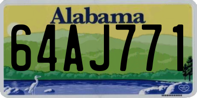 AL license plate 64AJ771