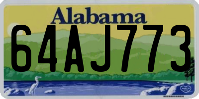 AL license plate 64AJ773