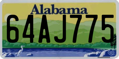 AL license plate 64AJ775