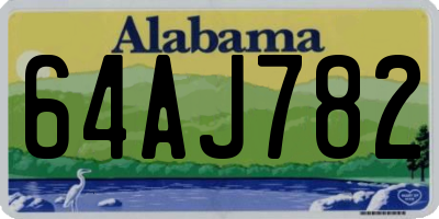 AL license plate 64AJ782