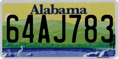 AL license plate 64AJ783