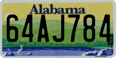 AL license plate 64AJ784
