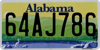 AL license plate 64AJ786